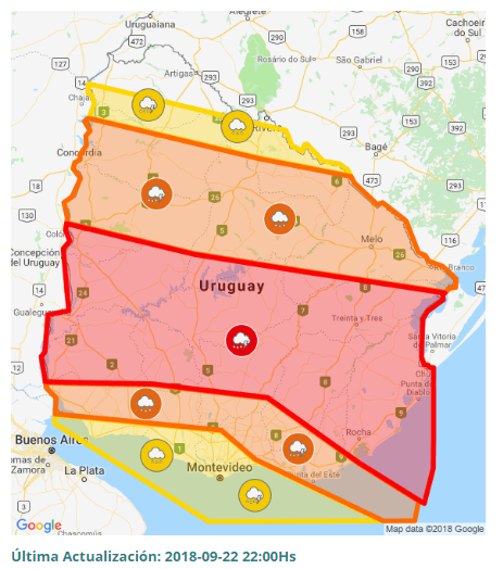 22.09.2018 Alerta roja climatática para Pirarajá