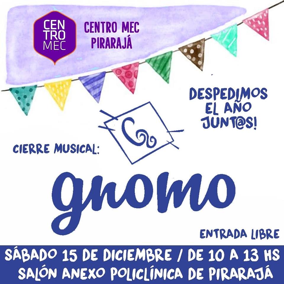 06.12.2018 El Sábado 15 el Centro Mec despide el año.