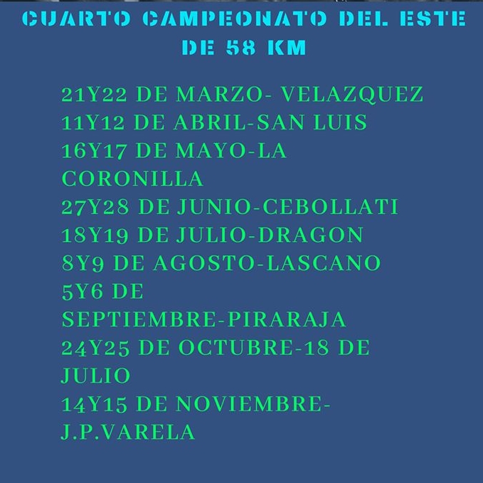 25.01.2020 Pirarajá será una de las sedes del 4° Campeonato Hípico del Este de 58 km.
