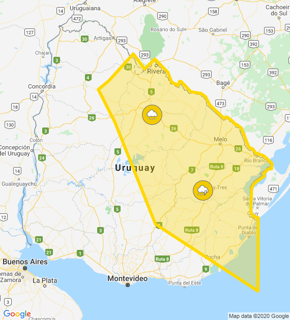 24.06.2020 Alerta amarilla para Pirarajá por tormentas y lluvias