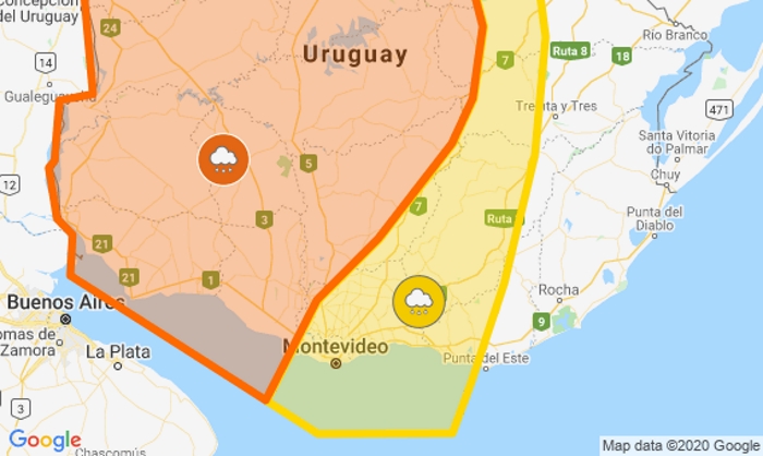 19.12.2020 Rige alerta de color amarillo en las primeras horas del día