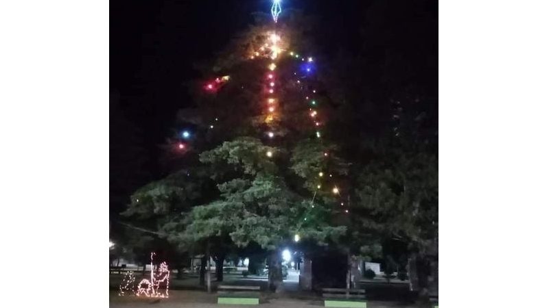 14.12.2020 Se colocaron los adornos de Navidad en la Plaza