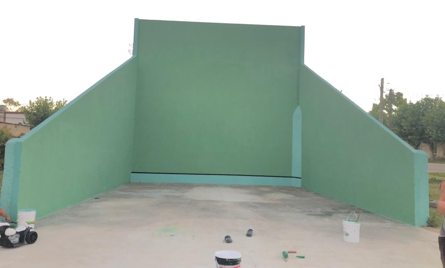 26.01.2021 Grupo de vecinos realizaron obras en cancha de frontón