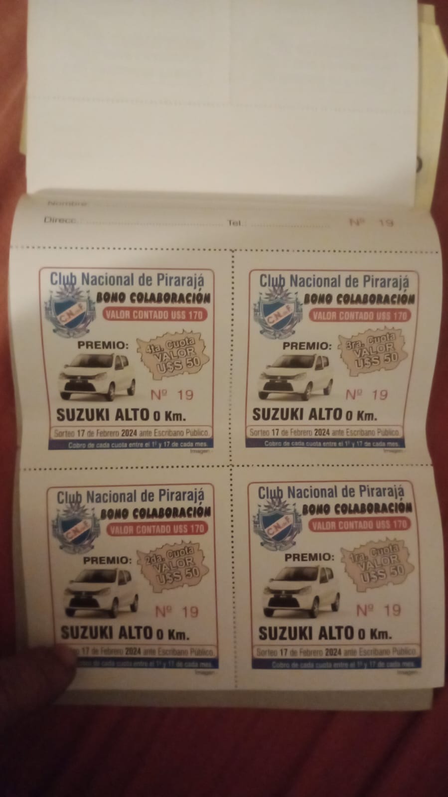 14.02.2024 ¡A dos días del sorteo! Participa por un Suzuki Alto 0km con el Club Nacional de Pirarajá